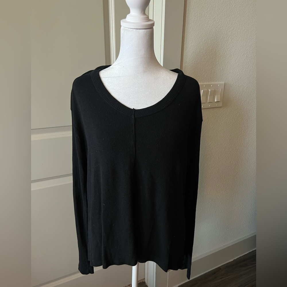 Wilt Black Relaxed Long Sleeve Blouse
